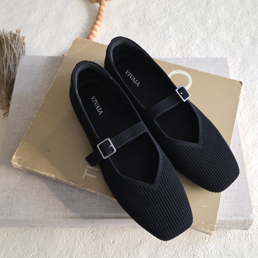 Vivaia Mary Jane Square Toe Flats